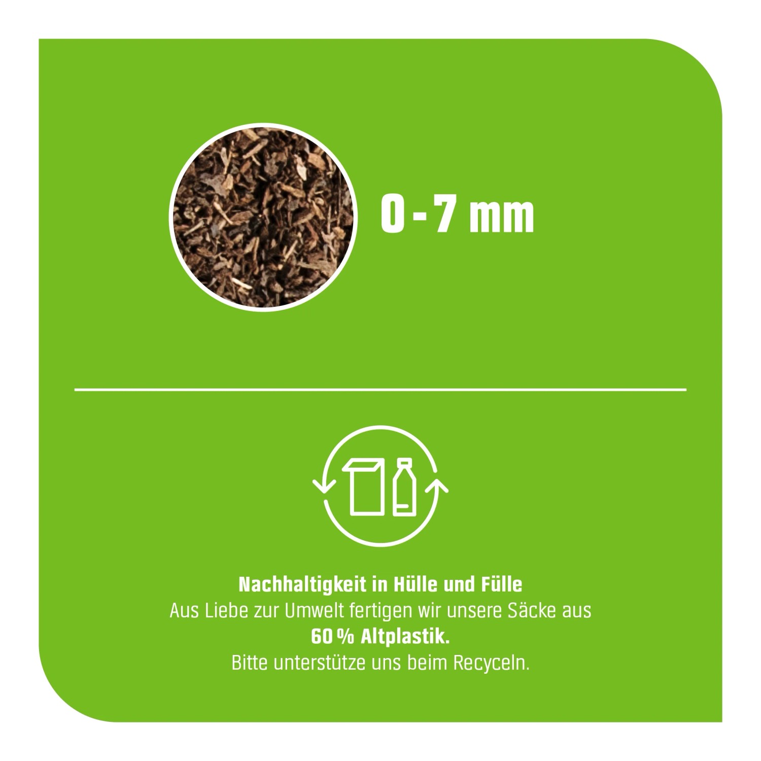Feine Pinienrinde 0-7mm von GROW by OBI: Natürlicher Mulch für den Garten.