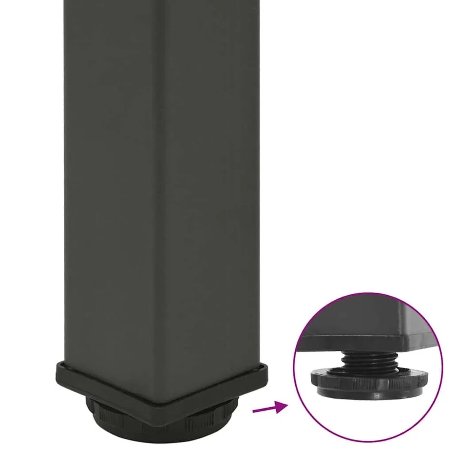 vidaXL Konsolentischbeine 4 Stk Anthrazit 72-74 cm Stahl 4012470_8