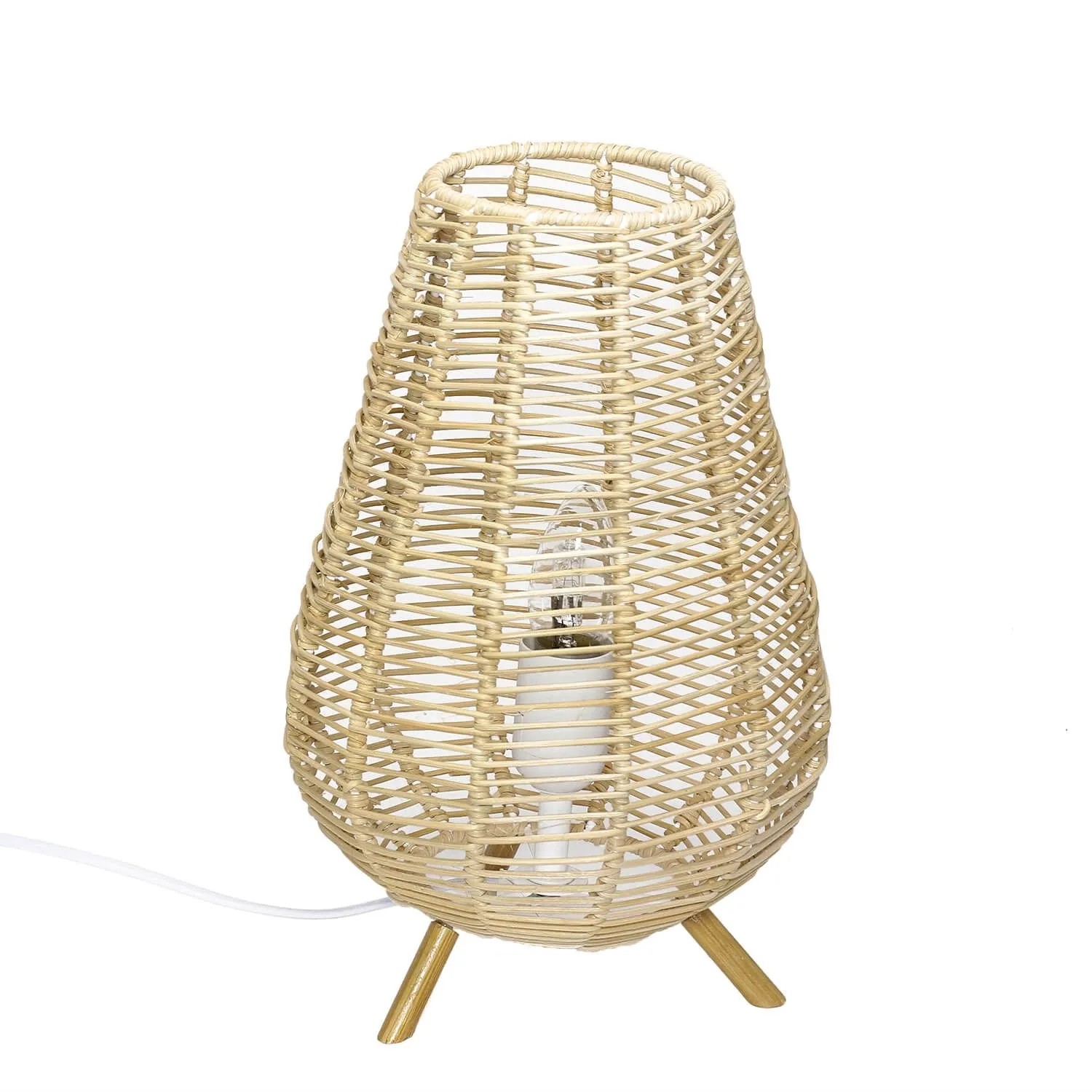 EASYLIGHT Beistelllampe Korb Boho Design 34,5 cm Klein E14 Nathye günstig online kaufen