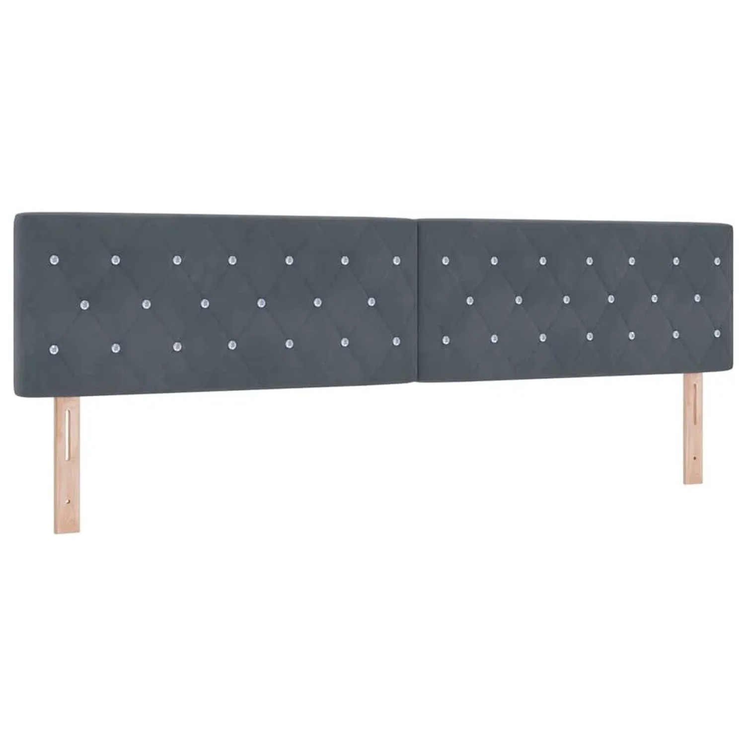 vidaXL Kopfteil mit Kopfteil Dunkelgrau 200 cm Kunstleder 42007106