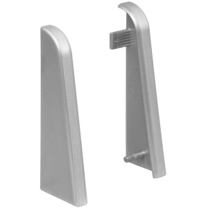 Living by Haro Endkappen Silber, 2 Stück für Sockelleisten