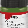 Kreul Acrylfarbe Glänzend Olivgrün, 50ml, für Bastelarbeiten.