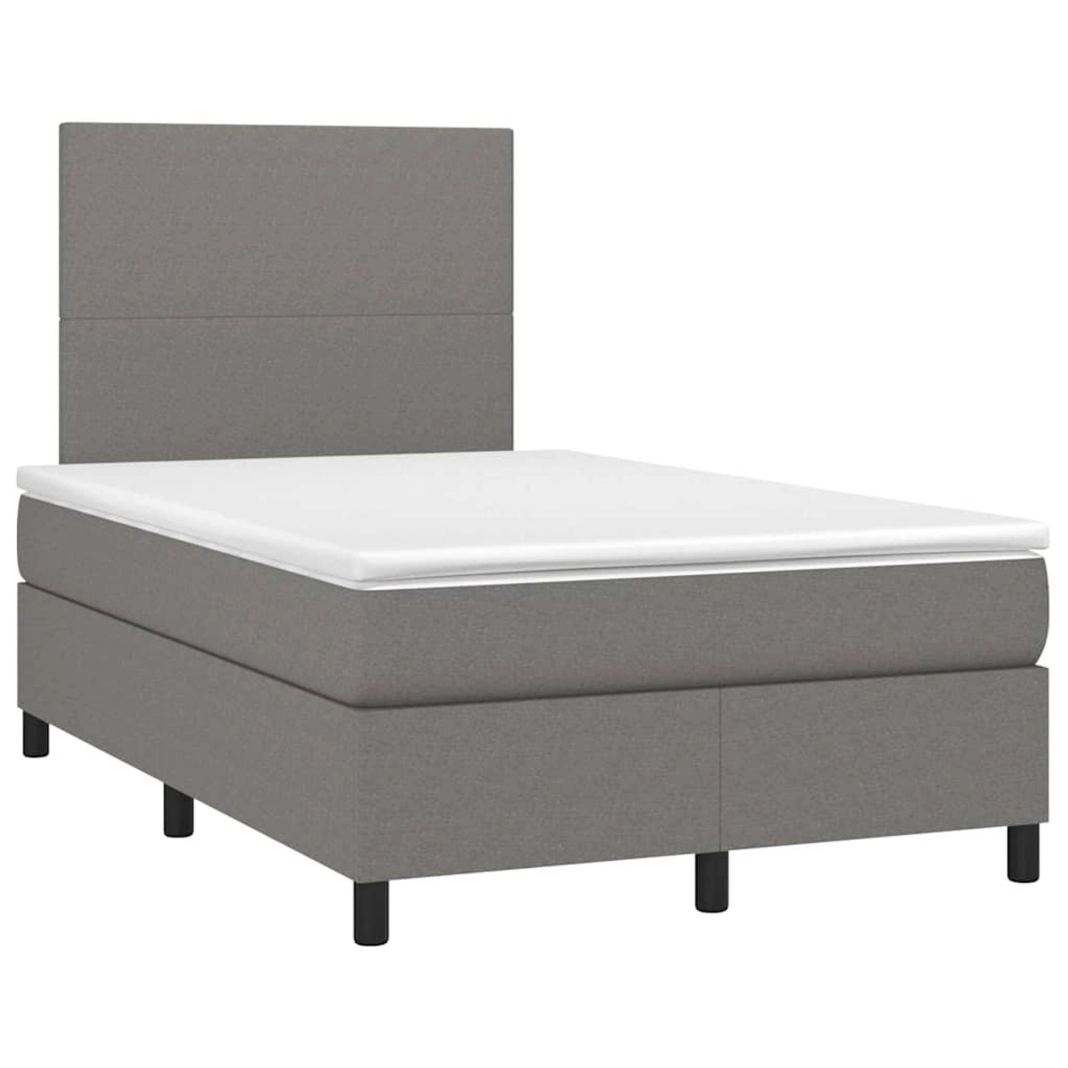 vidaXL Boxspringbett mit Matratze & LED Dunkelgrau 120x190 cm Stoff 3270184 günstig online kaufen