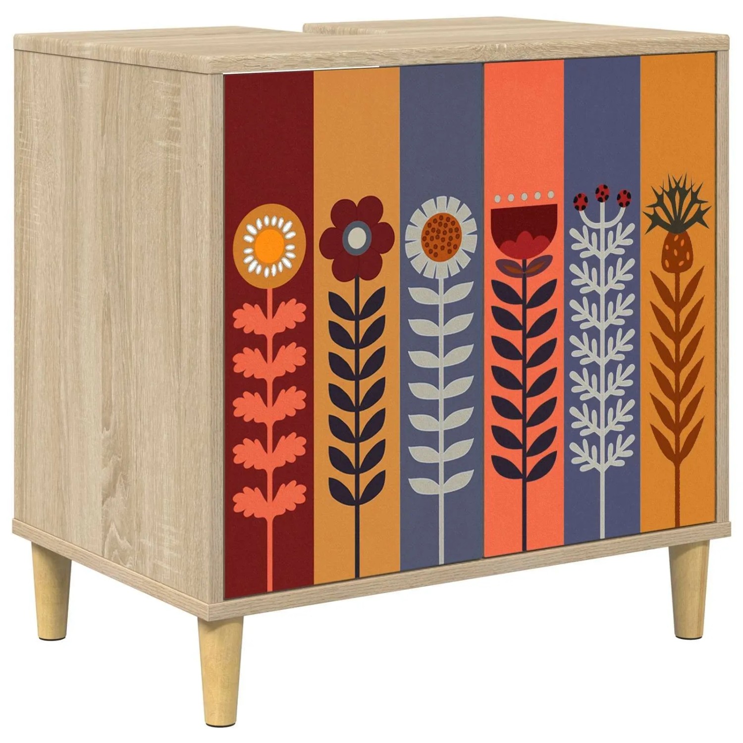 vidaXL Badezimmerschrank ESSEN Sonoma 60 x 40 x 60 cm Holzwerkstoff 8007402