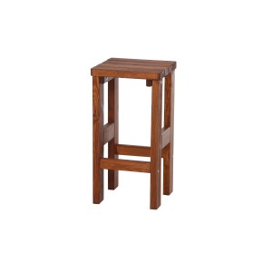 Brauner Fun Star Barhocker Tessin aus Kiefernholz, 76 cm hoch.