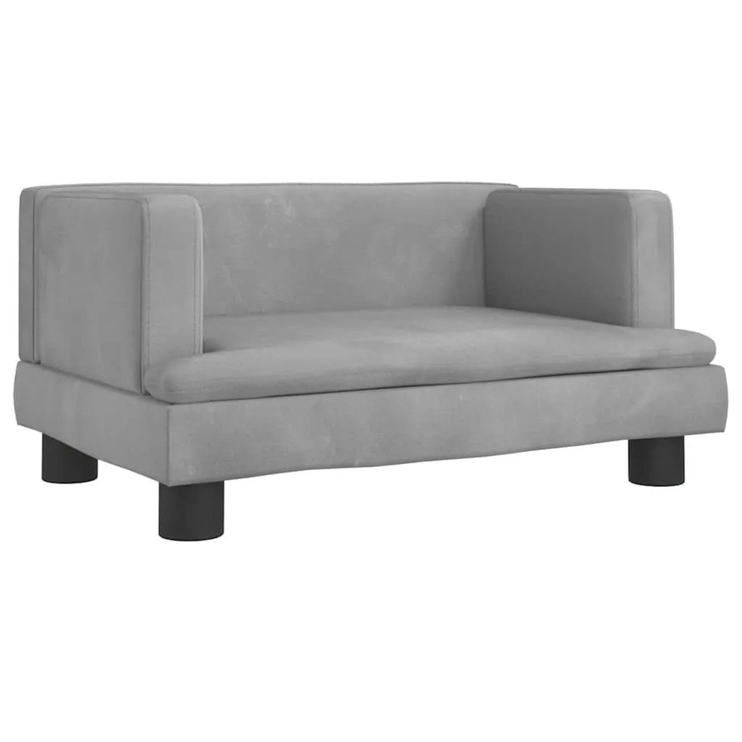vidaXL Hundebett Hellgrau 60x40x30 cm Samt 171907