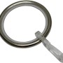 Gardinia Gardinenring Edelstahl-Optik mit Gleiteinlage und Faltenlegehaken.