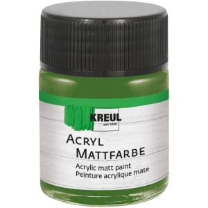 Kreul Acrylfarbe Matt Olivgrün, 50ml Flasche. Ideal für Bastelarbeiten.