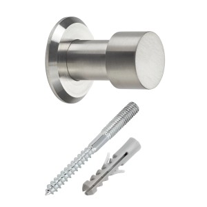 SOTECH Garderobenhaken TUULA Ø14 mm Ø19,5 mm Edelstahl Länge 30 mm mit Platte