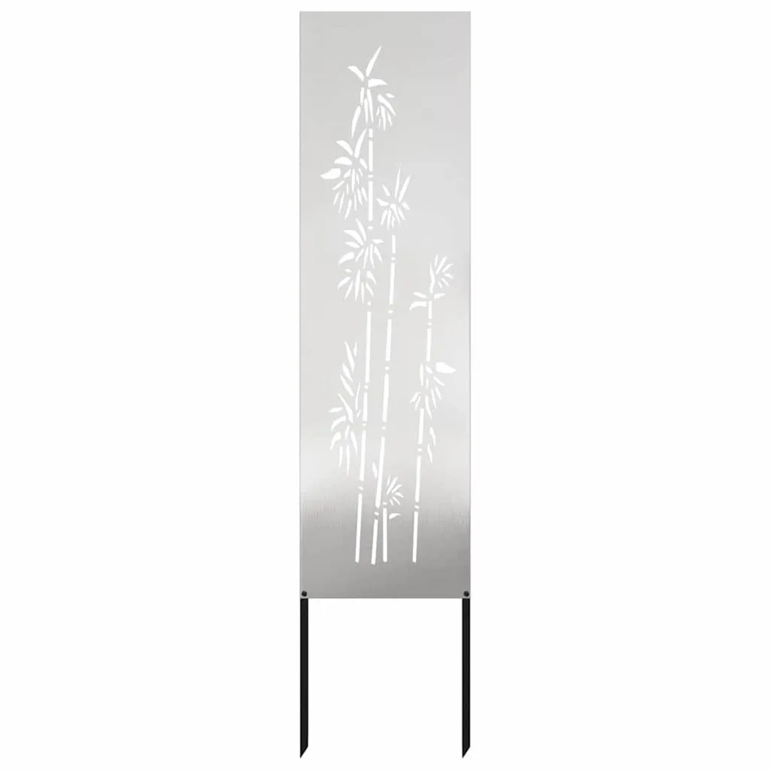 vidaXL Garten Sichtschutz-Leinwand Floral Silber 32 x 140 cm Edelstahl 876228