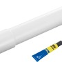 Weißes Anschlussrohr (300 mm) für Spülkasten mit Kleber.