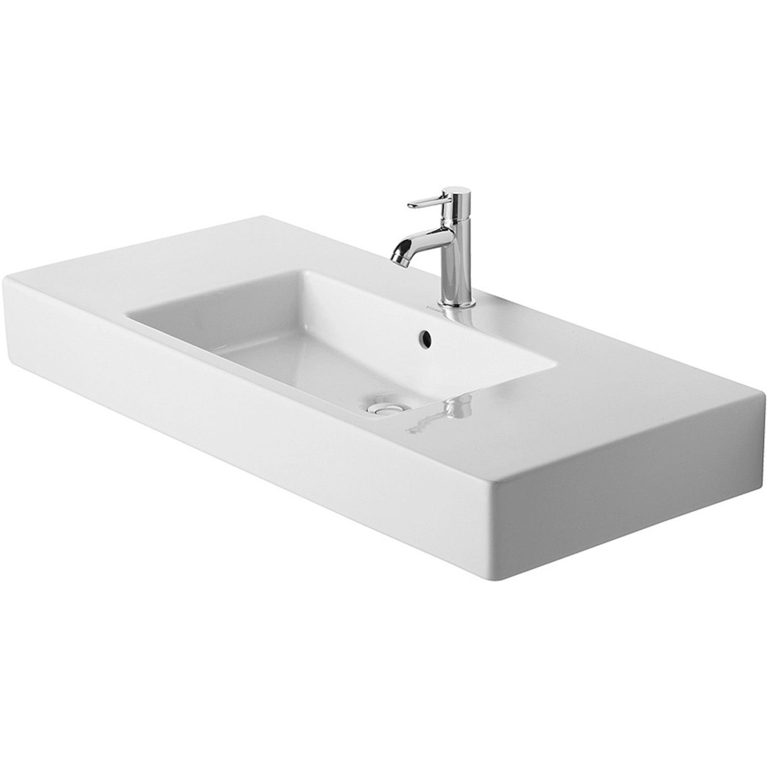 Duravit Waschbecken Vero 105 cm Weiß 1 Hahnloch WonderGliss