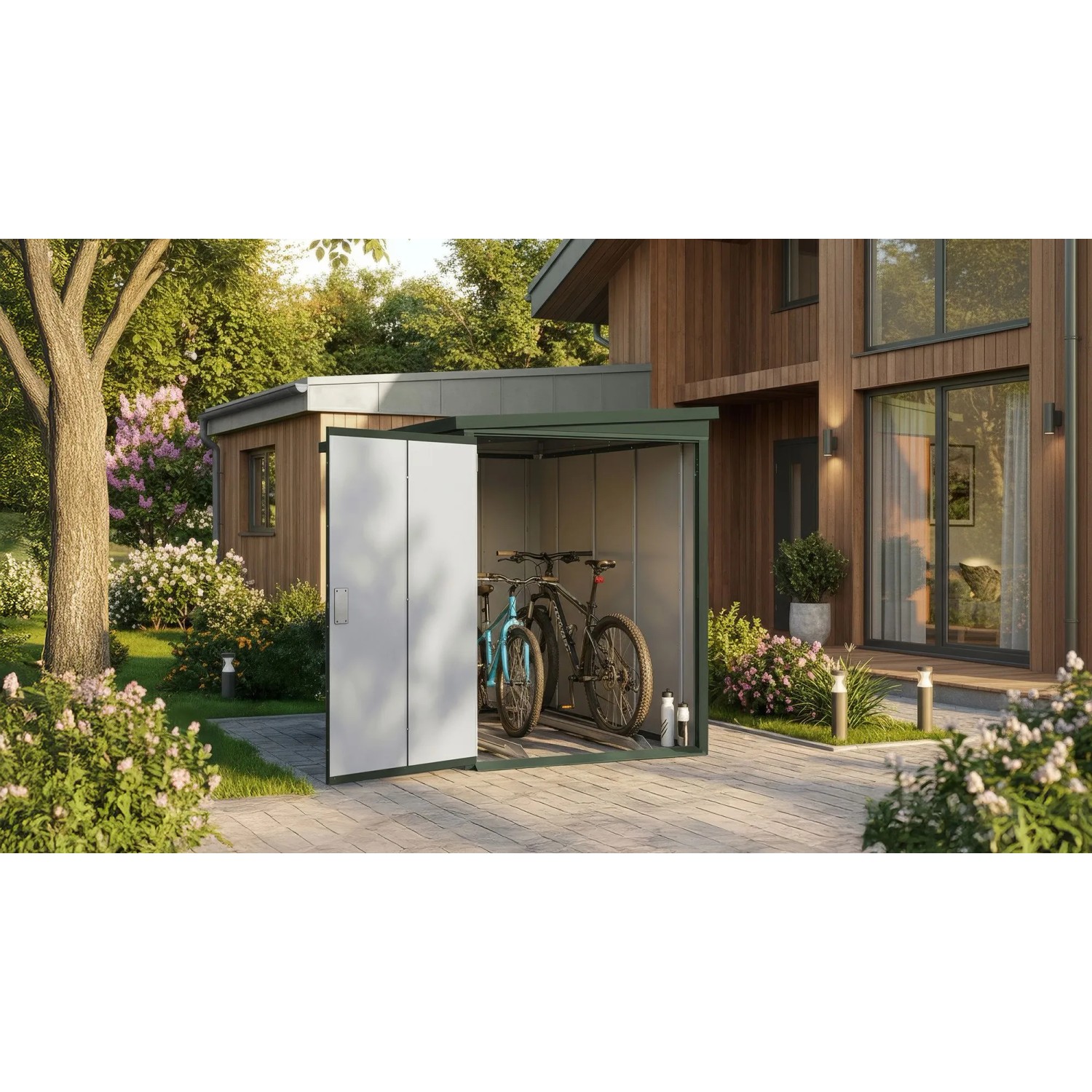 Weka Metall-Bikebox Gary 120 cm x 210 cm x 159 cm Grün