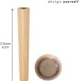 Wagner Möbelbein Wood, Buche natur, 21 cm hoch, mit Gleiteinsatz für schonenden Möbelbau.