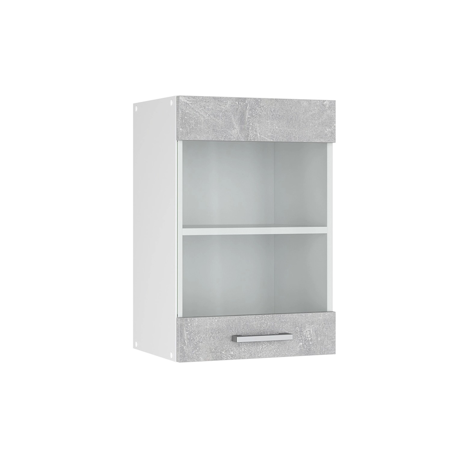 Vicco Küchenglasschrank R-Line Glashängeschrank Beton/Weiß 40 cm
