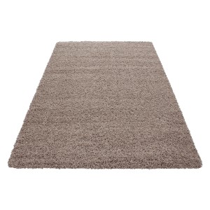 Beiger Ayyildiz Hochflorteppich Life 1500 (120x170 cm). Flauschiger Shaggy Teppich für Wohnräume.