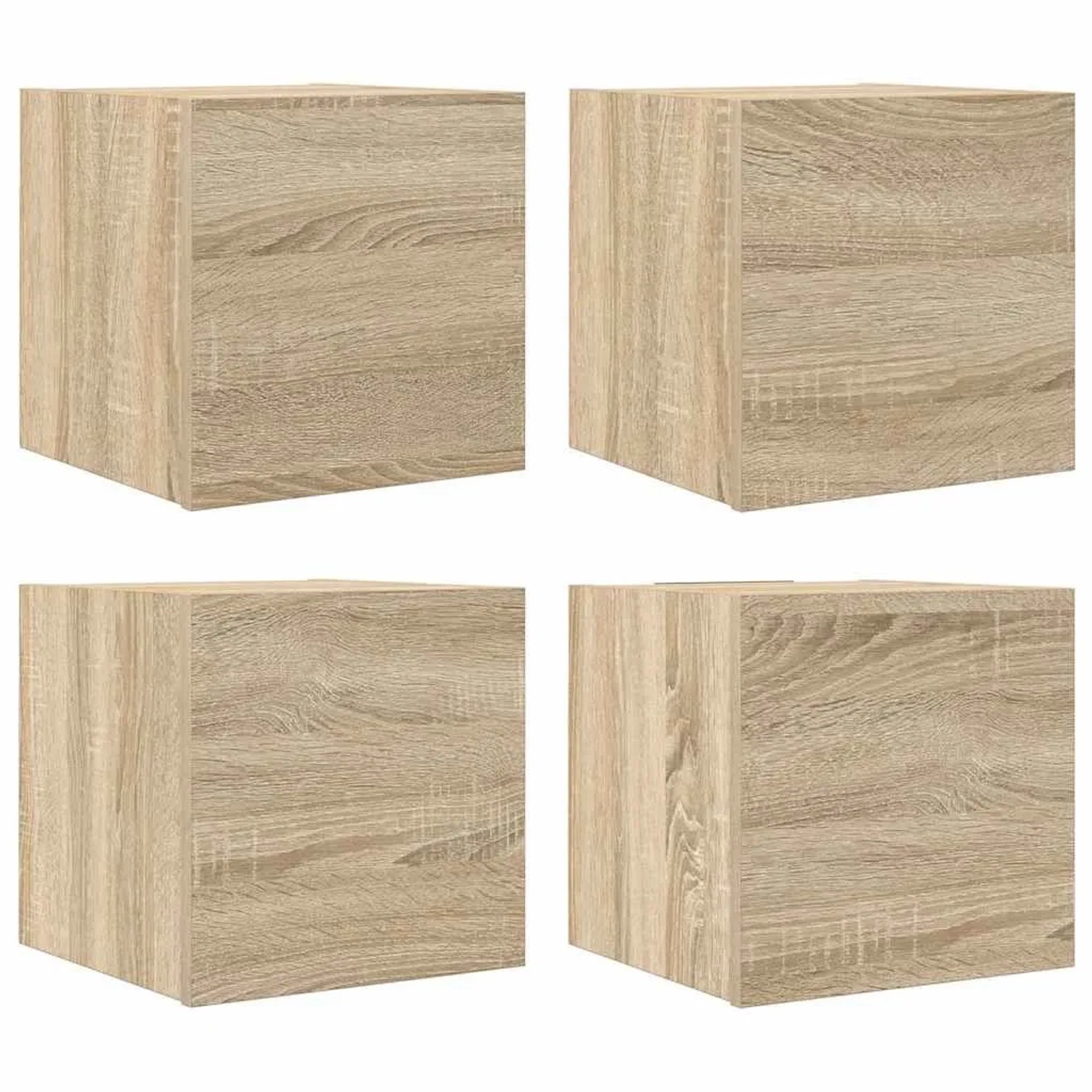 vidaXL TV-Wandschränke 4 Stk Sonoma-Eiche 30,5x30x30 cm 804492