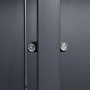 Detailaufnahme: Weka Metall-Mülltonnenbox Gary, anthrazitfarben, Befestigungselemente.