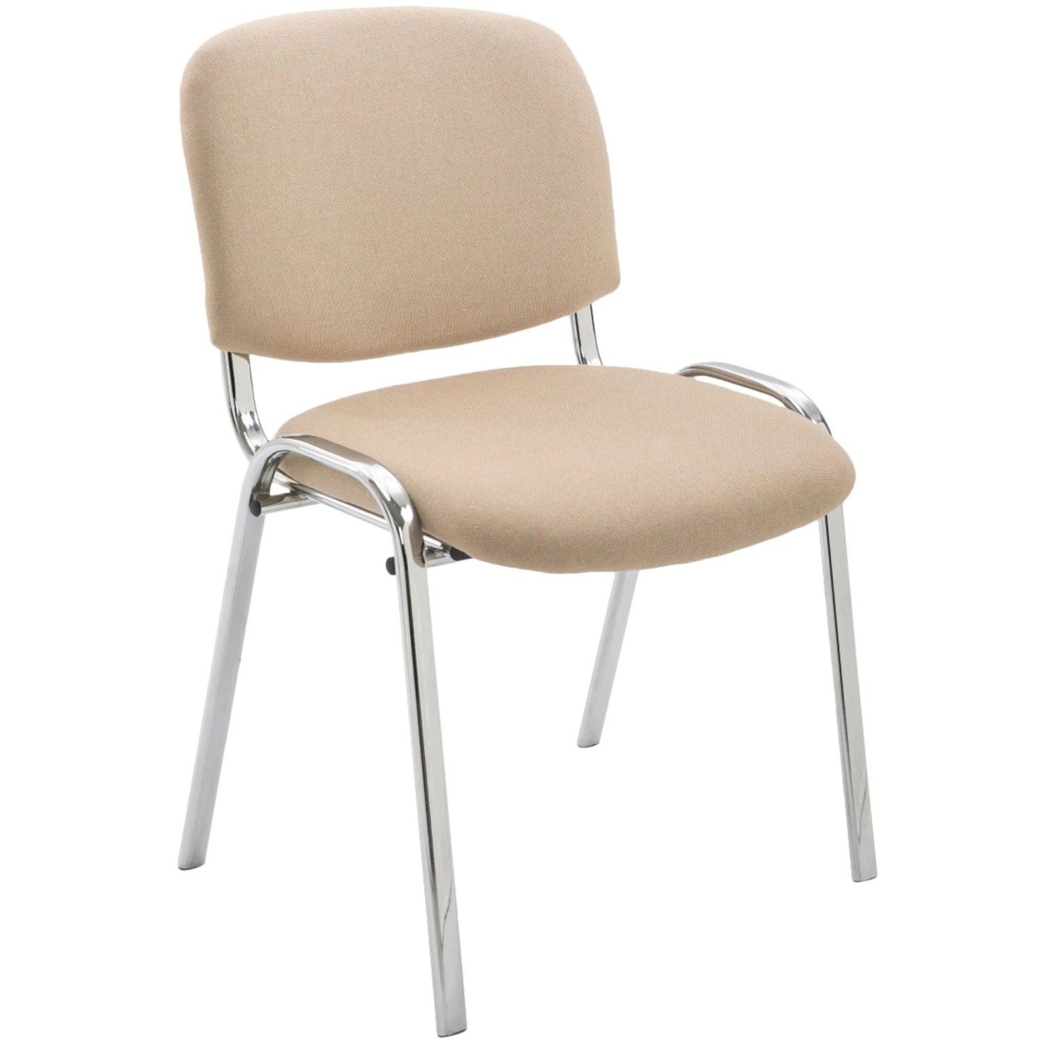 DELUKE Besucherstuhl ZAGREB Stoff Creme 54x48x79cm Konferenzstuhl Wartezimmerstuhl Bürostuhl