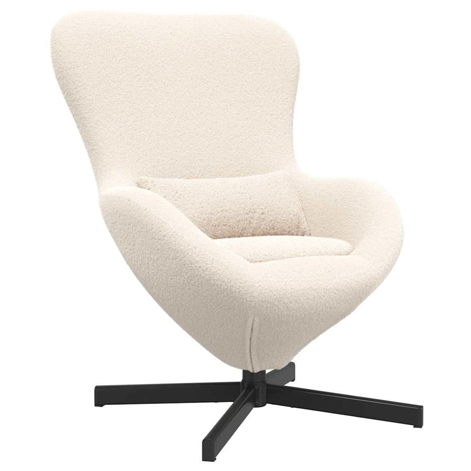 vidaXL Eiersessel Creme 63 x 73 x 90 cm Stoff in Lammfelloptik 42002769 günstig online kaufen