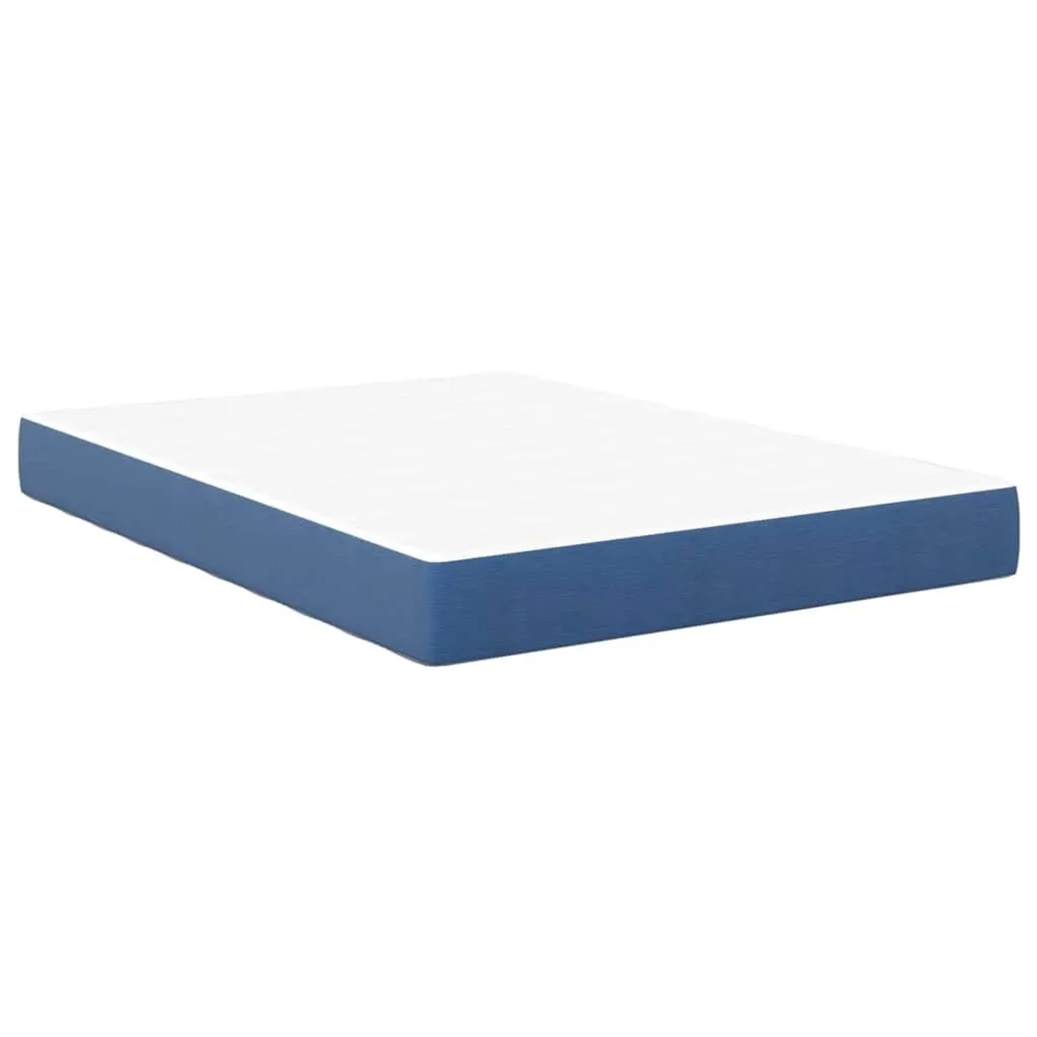 vidaXL Bettmatratze mit Matratze Blau 140 x 190 cm Stoff 42008289