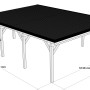 Holzbrüder Doppelcarport Ralf mit rotem Blechdach, naturbelassen, Maße: 600x868cm.