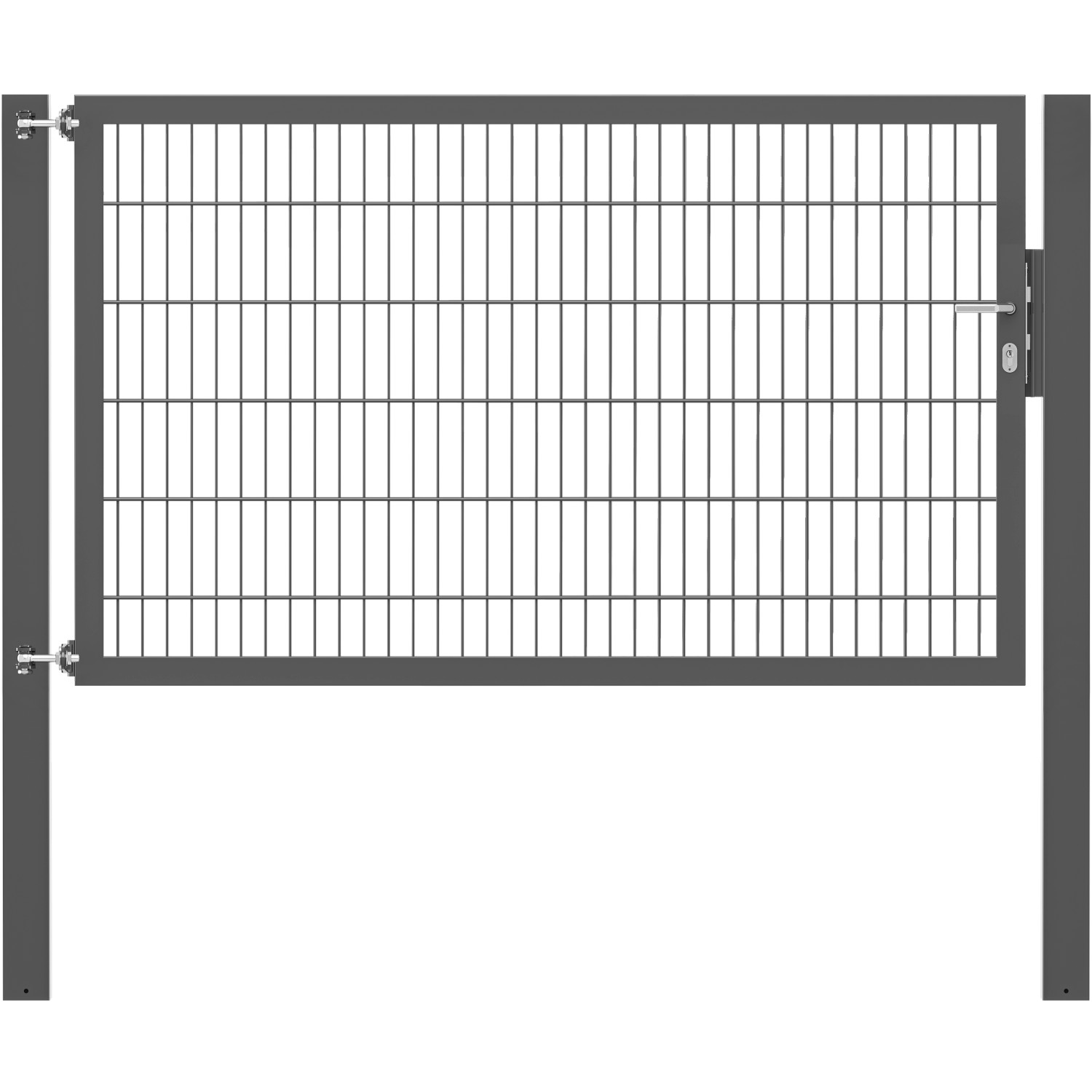 Einzeltor Flexo Plus 200 cm x 120 cm Pfosten 100 cm x 100 cm Anthrazit