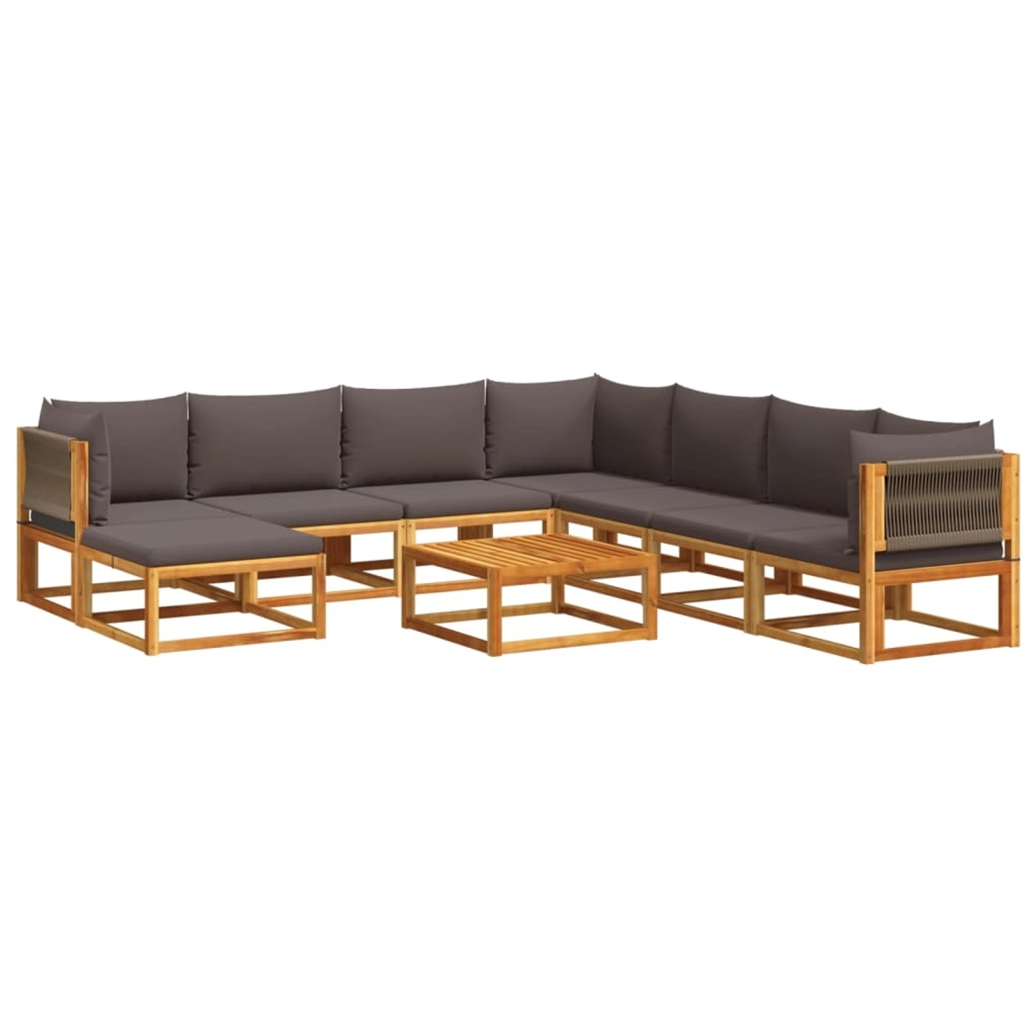 vidaXL 9-tlg. Garten-Sofagarnitur mit Kissen Massivholz Akazie günstig online kaufen