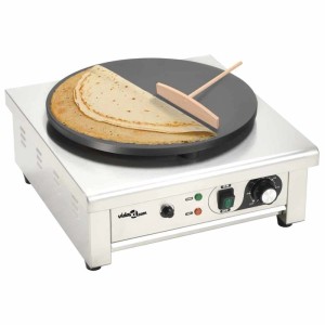 vidaXL Elektrischer Crepe-Maker mit Ausziehbarem Tablett 40 cm 3000 W 50740