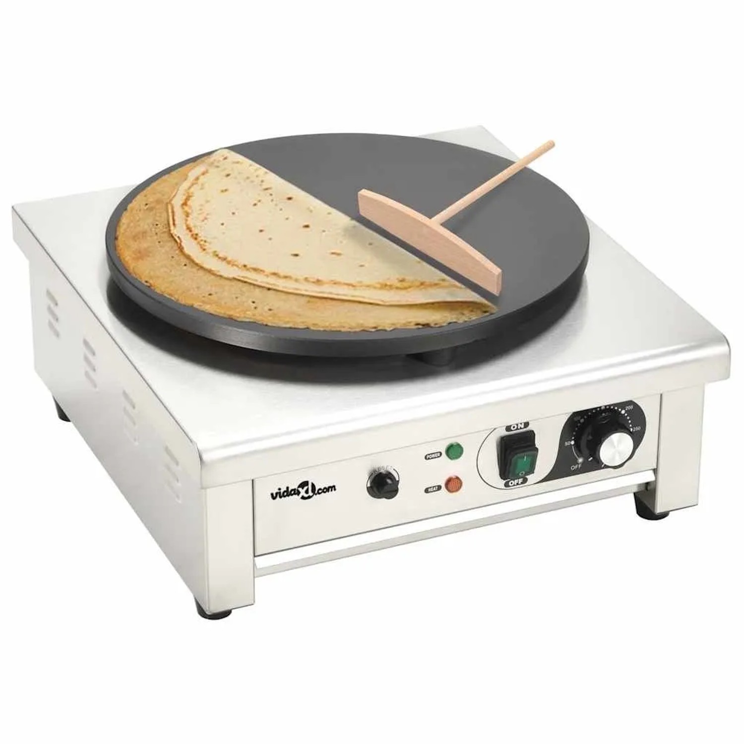 vidaXL Elektrischer Crepe-Maker mit Ausziehbarem Tablett 40 cm 3000 W 50740_2