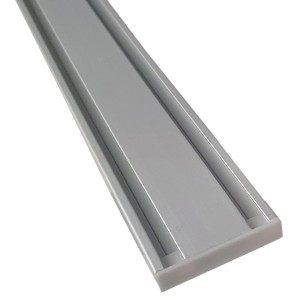 Bestlivings Seitendeckel, silber, für 1-2 läufige Aluminium Vorhangschiene.