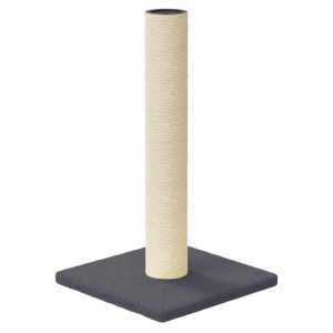vidaXL Kratzsäule, dunkelgraue Basis, Sisal-Säule, 45cm hoch. Ideal zum Krallenwetzen.