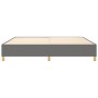 vidaXL Boxspringbett, dunkelgrauer Stoff, 200x200 cm. Bett mit Lattenrost und Füßen.