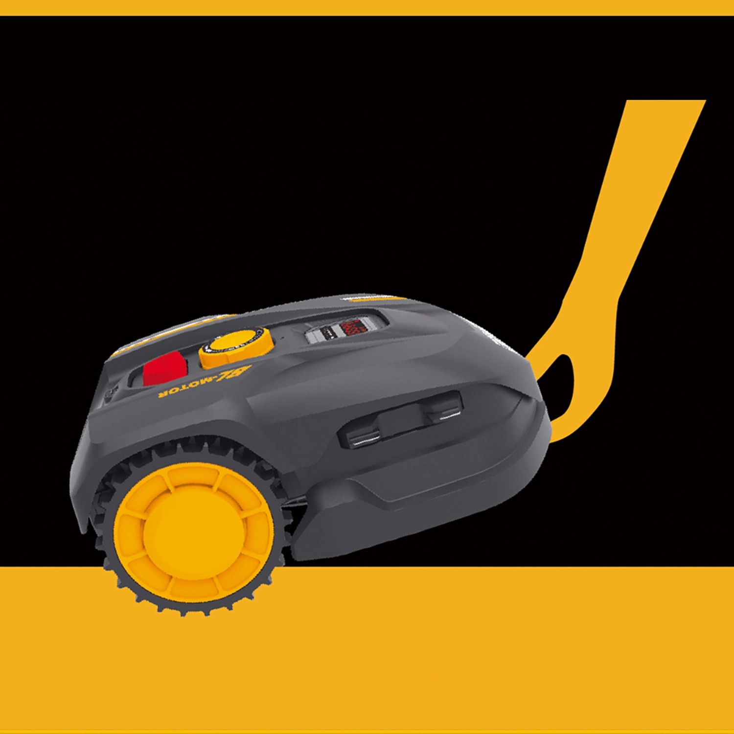 LandXcape LX790 Mähroboter für Rasen bis 600 m², grau/gelb.