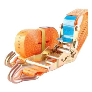 Oranger TRUTZHOLM Ratschen Spanngurt, 5m, 2t, mit Haken und Ratsche für Autoanhänger.