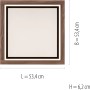 Quadratisches Paul Neuhaus LED-Panel Palma mit Holzdekor, 53,4x53,4 cm. Deckenleuchte mit Fernbedienung.