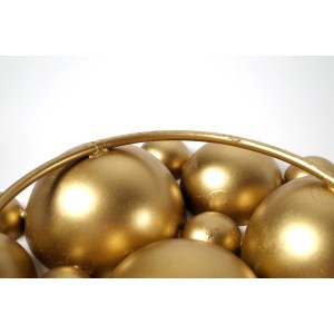 Goldene Kobolo Dekoschale BUBBLE aus Metall für Kerzen und Deko.