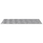 Silberne Aluminium Rautenscheibe 60x30 cm mit Riffelblechmuster als rutschfeste Stufenmatte.