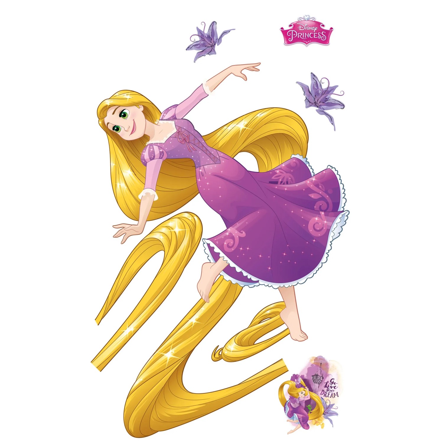 Komar Vliestapete Rapunzel XXL, glatt, bedruckt, Comic, Retro, (1 St), 127 x 200 cm (Breite x Höhe)