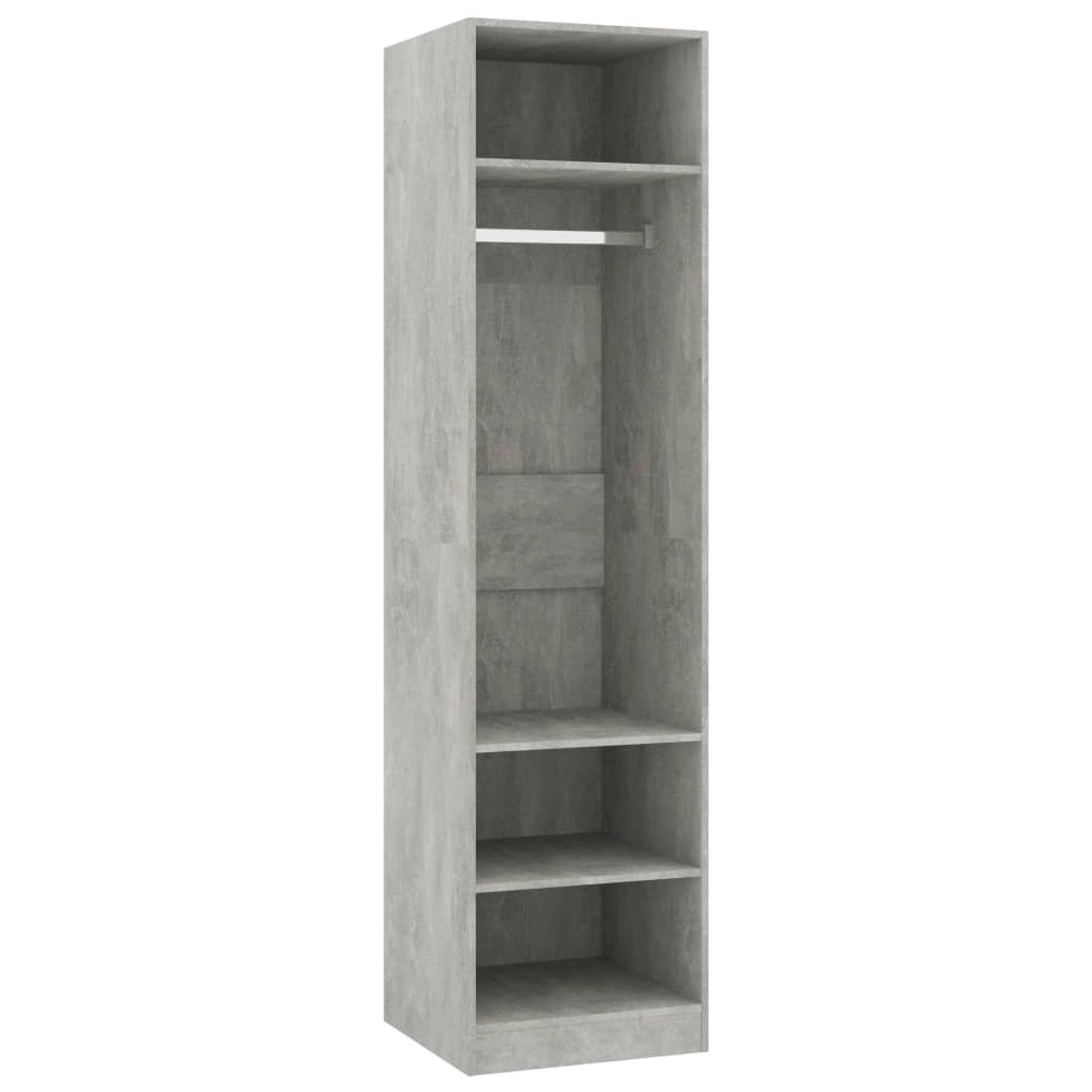 Kleiderschrank Betongrau 50×50×200 Cm Spanplatte günstig online kaufen