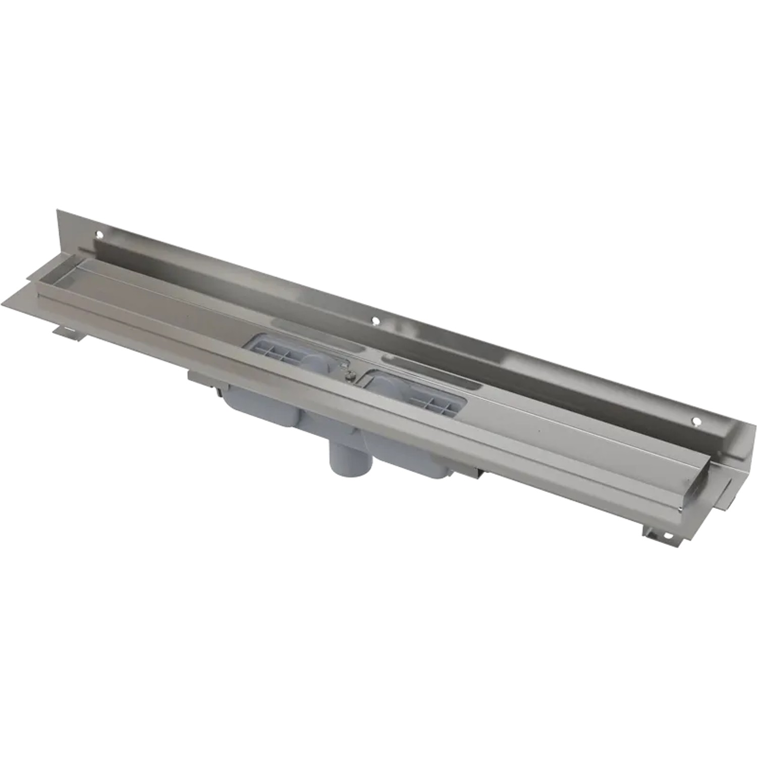 Alcadrain APZ1104 Flexible Low Duschrinne mit Rand, senkrechter Abfluss 1150 mm
