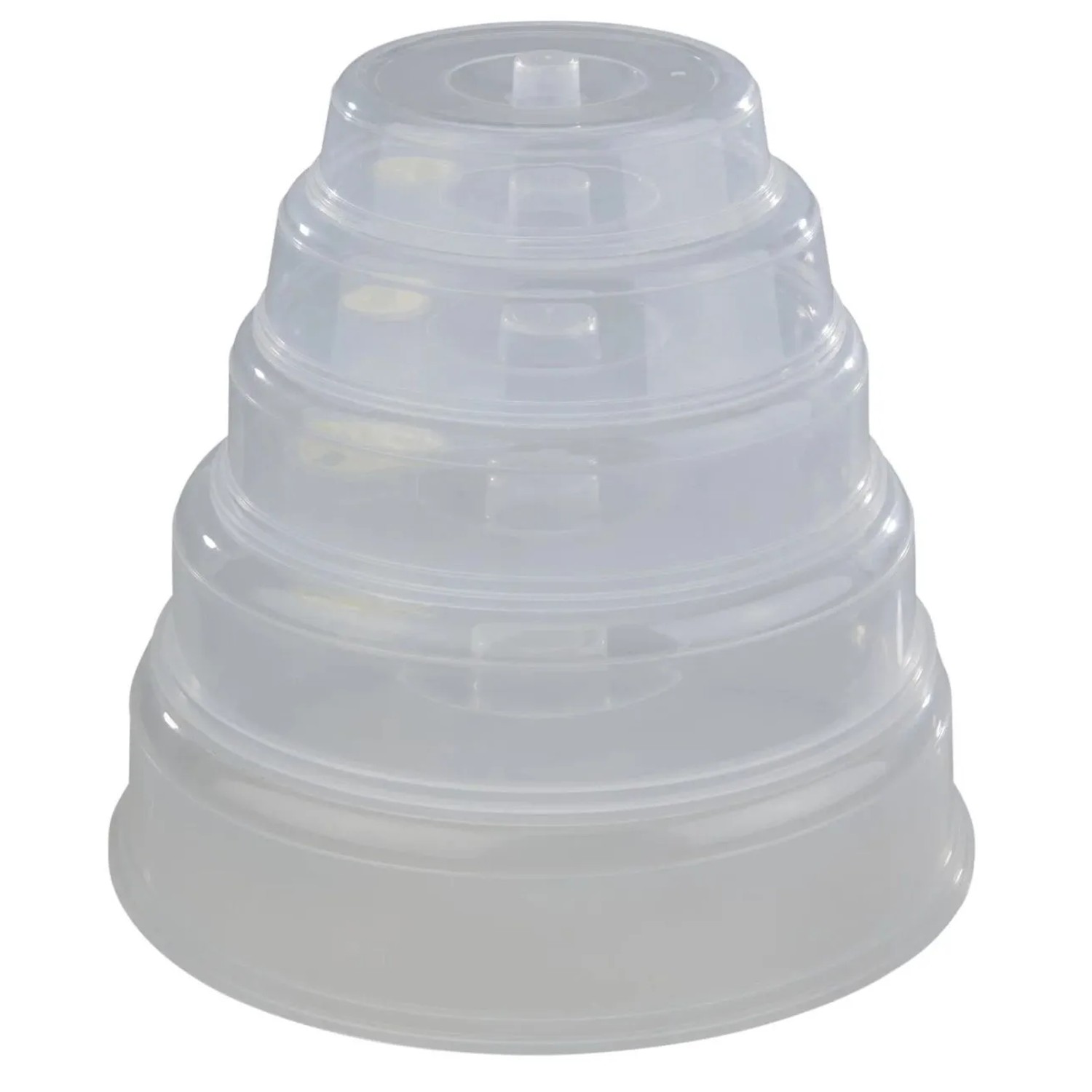 Westfalia Mikrowellen-Abdeckungen 5-Teilig Transparent Kunststoff