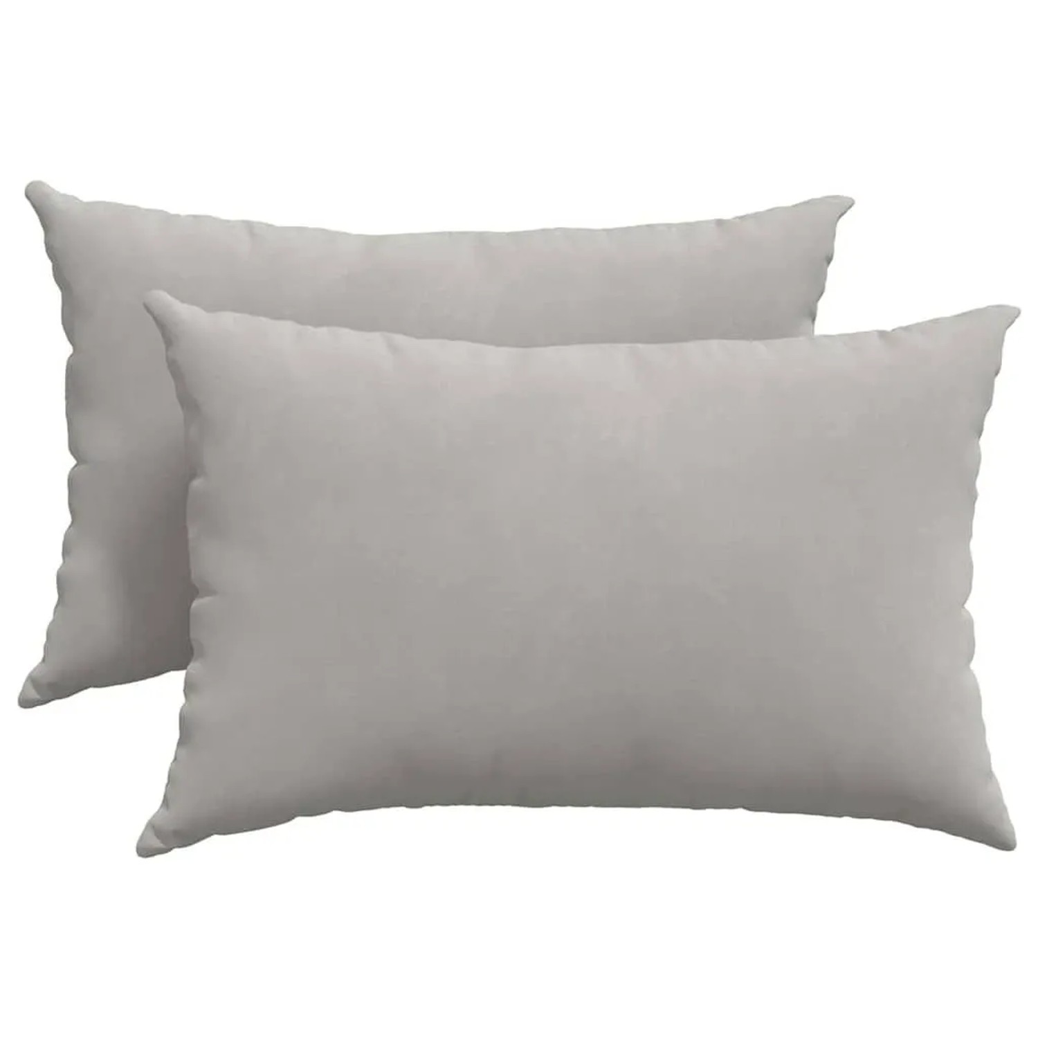 vidaXL Sofakissen 2 Stück Hellgrau 60 x 40 cm Stoff 42013683