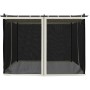 vidaXL Pavillon 3x3m mit Netzwänden, creme, Stahl. Ideal für Garten & Terrasse.