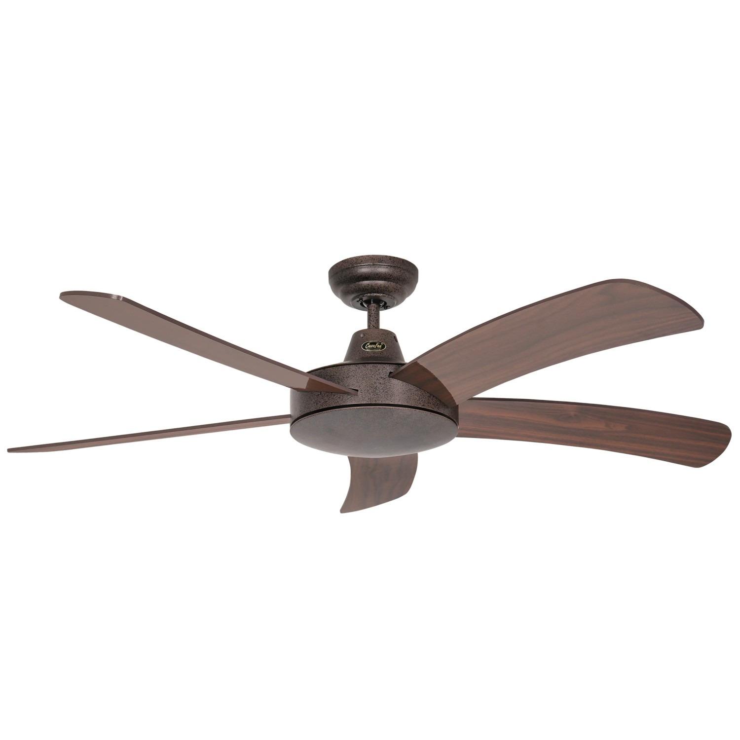 CASAFAN Deckenventilator Falcetto 132 cm, braun antik/Nussbaum, mit 5 Flügeln und Fernbedienung.