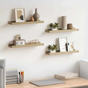 vidaXL Wandregale 4 Stk Sonoma-Eiche 40x9x3 cm 326684