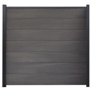 GartenLand WPC Zaun Set XL Ameland, amethystgrau, ca. 180x180 cm, ohne Pfosten.