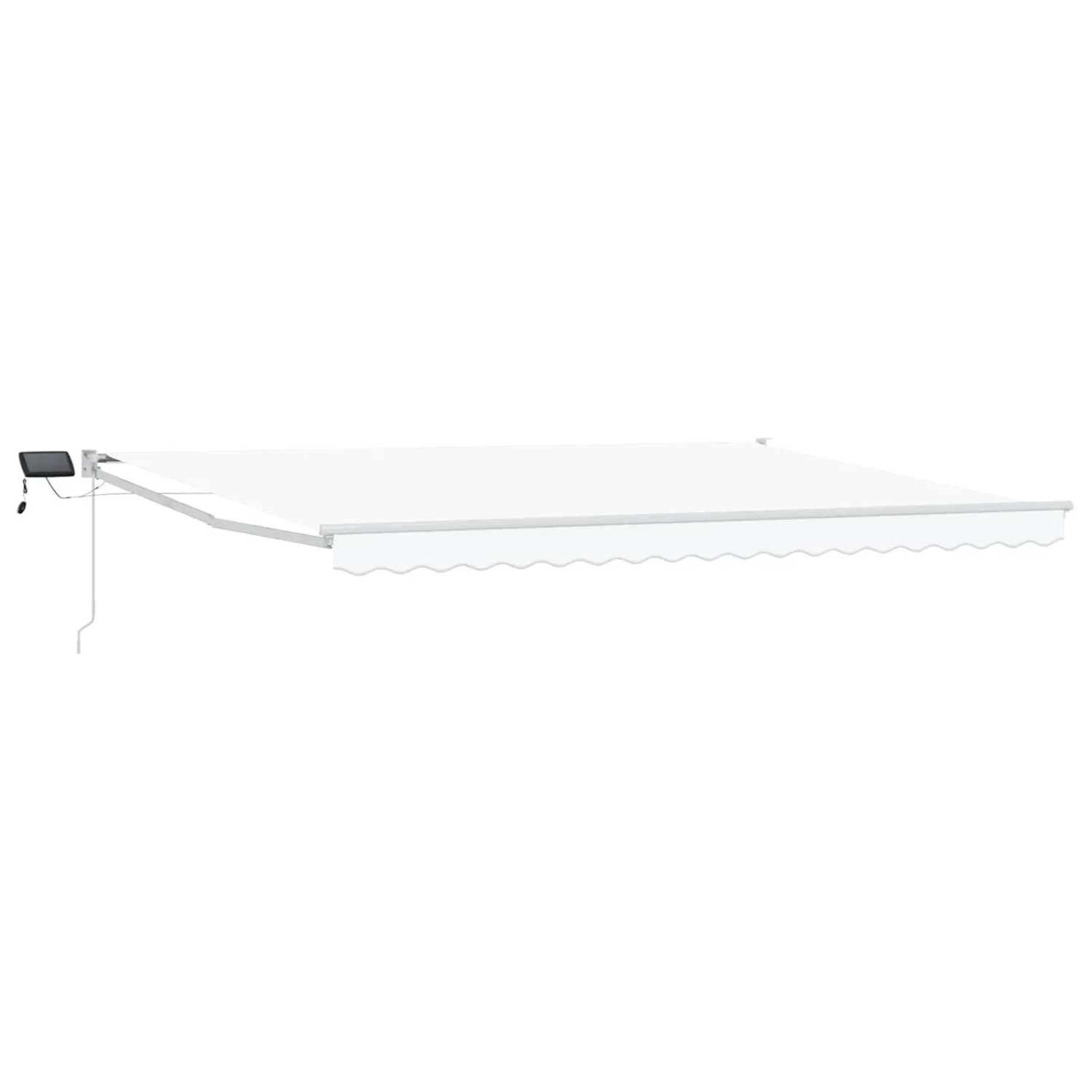 vidaXL Manuelle Gelenkarmmarkise mit LEDs Weiß 4 x 3 m 3419298