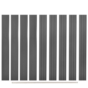 vidaXL Ersatz-Zaunbretter 9 Stk, WPC 170 cm Grau 45040