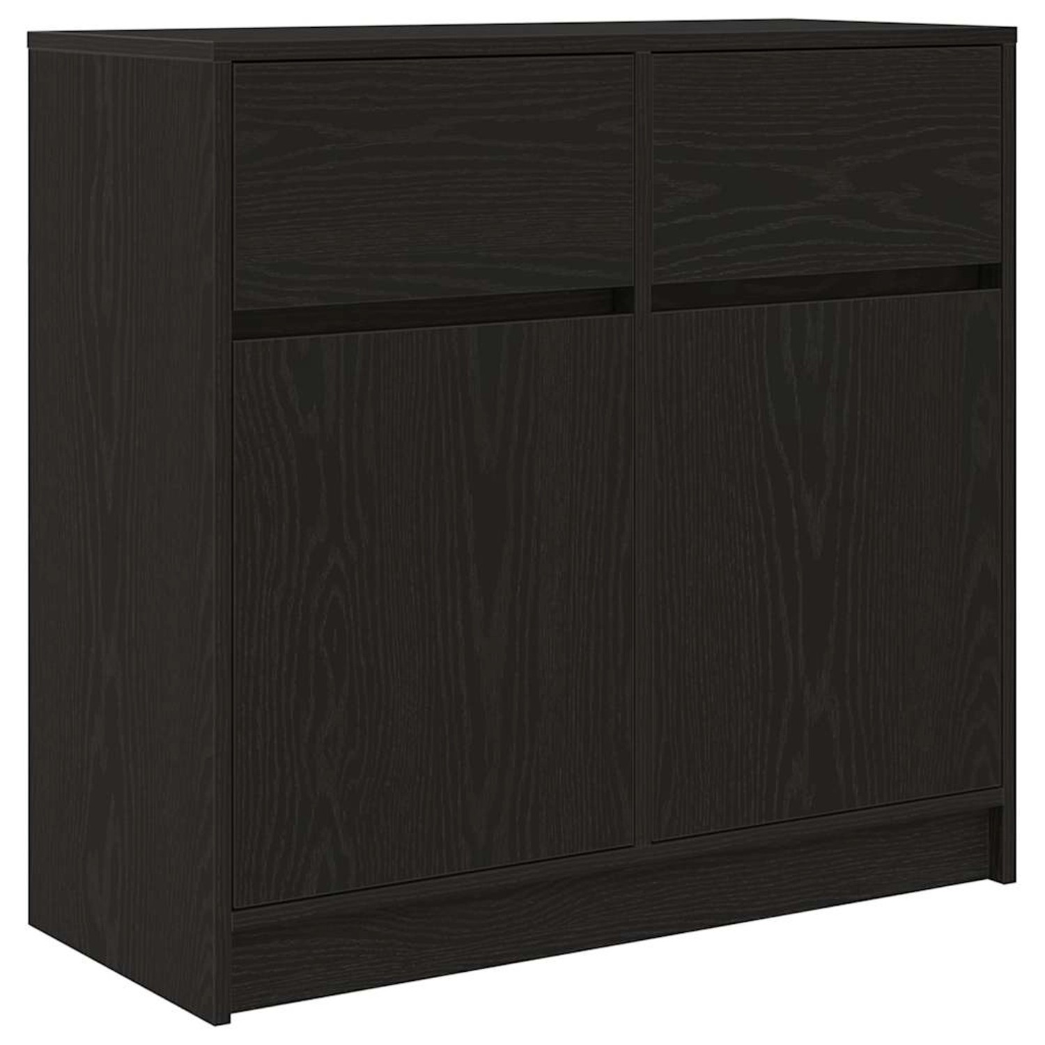 vidaXL Sideboard mit Schublade Schwarz Eichen-Optik 80x34x76 cm 861536 günstig online kaufen